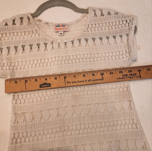 Stella & Dot Kids Crochet Coverup Off White Sheer One Size - Picture 8 of 12